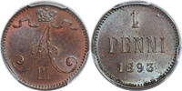Finland 1 Penni Alexander III. Low Population: 3/2. -