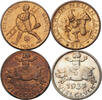 AUSTRIA New Year Lucky Token (4pcs) Silver & Bronze -