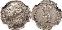ENGLAND 2 Pence 1706 Queen Anne. NGC AU 53 235,00 EUR189,00 EUR  + 15,00 EUR frais d'envoi