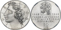 Czechoslovakia Silver 50 Korun Only 2,000 pcs. struck! -