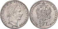 AUSTRIA 1/4 Florin Francis Joseph I. Kremnitz Key-Date! -