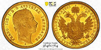 Austria Ducat 1862 A Francis Joseph I. PCGS MS62 1350,00 EUR1159,00 EUR  + 20,00 EUR frais d'envoi