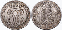 DENMARK 24 Skilling Christian VI. Silver 24 Skilling Coin. -