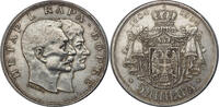 Serbia 5 Dinara Peter I Karadordevic. Silver 5 Dinara Coin. -