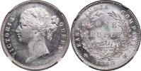 India British Rupee India (British), Queen Victoria. Silver Rupee Coin. -