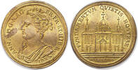 Great Britain Medal / Token Queen Anne. Milled Brass Medal or Token by Johann Jacob Dietzel. -