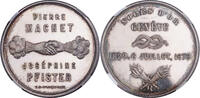 SWITZERLAND MEDAL Geneva (City). Golden Wedding of Pierre Machet and Josephine Pfister. Rare! -