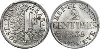 Switzerland-Geneva 2 Centimes Only 78,000pcs Struck! -