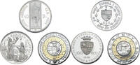 Andorra 10 & 5 Diners (3pcs) 5-Masted Sailship Prussia. Only 2,000 pcs. Struck! -
