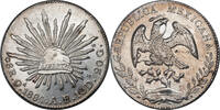 8 Reales 1884 Oa Mexico Oaxaca mint. Only 142,000 pcs. Struck! fast Vzgl.