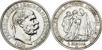 HUNGARY 5 Korona Franz Josef I. Silver 5 Korona Coronation Anniversary Coin. Original-Strike! -