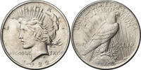 USA $1 SILVER DOLLAR Peace Dollar. Rounded rim variety. -