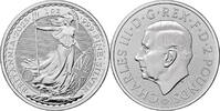 Großbritannien 2 Pfund Pièce d’argent Britannia Charles 1 oz 2025 Royal Mint Silver 999 Argent fin -
