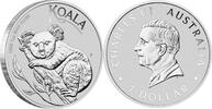Australien 1 oz Silbermünze Koala 2025 Perth Mint Australien BU 1 AUD 1 Dollar 2025 Stempelglanz