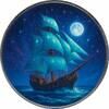 Polen 1 Dollar Pièce d'argent 1 oz American Eagle Masters of the Seas #4 couleur Starlight Noma -