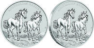 Australien 1 Dollar Pièce d'argent 1 oz Australie Brumby 2025 Pièce d'argent 999 Perth Mint -