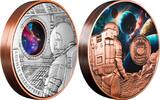 Samoa 1 Dollar Pièce de cuivre et d'argent de 355 grammes Cosmic Encounters 2025 à fenêtre rota -