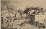 Österreich Glückwunschkarte Salzburg Makartplatz, von Fa. Jetzelsberger zum Jahreswechsel -