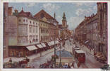 Österreich Ansichtskarte Künsterkarte Linz an der Donau, Landstrasse, gelaufen 1920 -