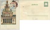 Deutschland Ansichtskarte München, Sonderganzsache Kraft-und Arbeitsmaschinenausstellung 1898, Farblitho -