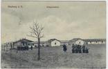 Deutschland Ansichtskarte Neuburg an der Donau, Kriegsbaracken, gelaufen 1915 als Feldpost -