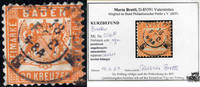 Deutschland 30 Kreuzer dunkelgelblichorange Baden 1862, Befund Brettl -