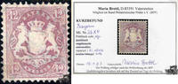 12 Kreuzer dunkelbraunpurpur Bayern 1870, gestempelt, Befund Brettl -