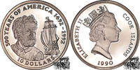 Cook-Inseln Neuseeländische Verwaltung 10 Dollar 10 Dollar 1990 - 500 Jahre Entdeckung Amerikas -