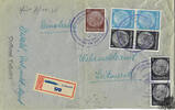 Sudetenland Lobositz, R-Brief mit Befreiungsstempel, Bedarfspost an Wehrmeldeamt Leitmeritz 1938 -