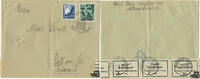 3. Reich 20 Pfennig Flugpostmarke Steinadler Mischfrankatur Machtergreifung Auslandsbrief 1938 -