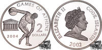Cook-Inseln Neuseeländische Verwaltung 2 Dollar 2 Dollar 2002 - Athen 2004 -
