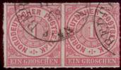 NDP, 1 Groschen im Paar - Nr.4 gestempelt -