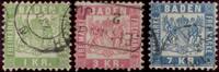Baden, 1-7 Kreuzer - Nr.23-25 gestempelt -