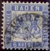 Baden, 6 Kreuzer - Nr.19a gestempelt -