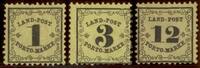 Baden, Landpost-Portomarken 1-12 Kreuzer - Nr.1-3 -