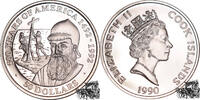 Cook-Inseln Neuseeländische Verwaltung 50 Nuevo Sol 50 Dollar 1989 - 500 Jahre Amerika, Cabral -
