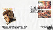 Chile FDC 1992 - 200. Todestag Mozart -