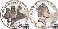 Cook-Inseln Neuseeländische Verwaltung 50 Dollar 50 Dollar 1991 - 1. transkontinentaler Zug -