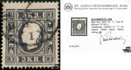 Österreich 1858 o - 3 Kreuzer - Freimarke, Kaiserkopf nach links, Type I. b, mit Attest: Dr. Ferchenbauer -