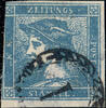 Österreich 1851 o - 0,6 Kreuzer - Blauer Merkur Type II c -