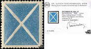 Österreich 1858/1859 * - Kleines blaues Andreaskreuz, mit Attest: Dr. Ferchenbauer -