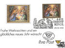Österreich Christkindl-Sonderstempel - Ersttag auf Glückwunschkarte der Post - 1991 -