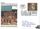 Österreich Christkindl-Sonderstempel - Ersttag mit Leitzettel: über Christkindl - 1991 -