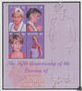 St. Kitts 2002 ** - 5. Todestag von Prinzessin Diana, in grünlichweißem Blazer mit violetten Streifen -