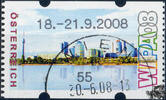 Österreich 2008 Automatenmarke o - € 0,55 - Wien mit Donau: 18.-21.09.2008 -