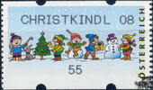 Österreich 2008 Automatenmarke ** - € 0,55 - Spielende Kinder im Schnee: CHRISTKINDL 08 -