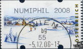 Österreich 2008 Automatenmarke o - € 0,55 - Winterlandschaft: NUMIPHIL 2008 -