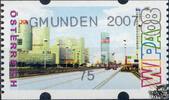 Österreich 2008 Fehldruck Automatenmarke ** - € 0,75 - Fehldruck; Reichsbrücke Wien: GMUNDEN 2008 -