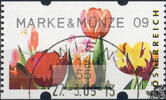 Österreich 2009 Automatenmarke o - € 0,55 - Druckzylinder-Überlauf - Tulpen: MARKE&MÜNZE 09 -