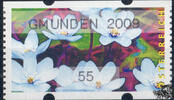 Österreich 2009 Automatenmarke ** - € 0,55 - Druckzylinder-Überlauf - Leberblümchen: GMUNDEN 2009 -